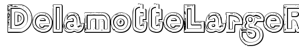 DelamotteLargeRelief Beveled font preview